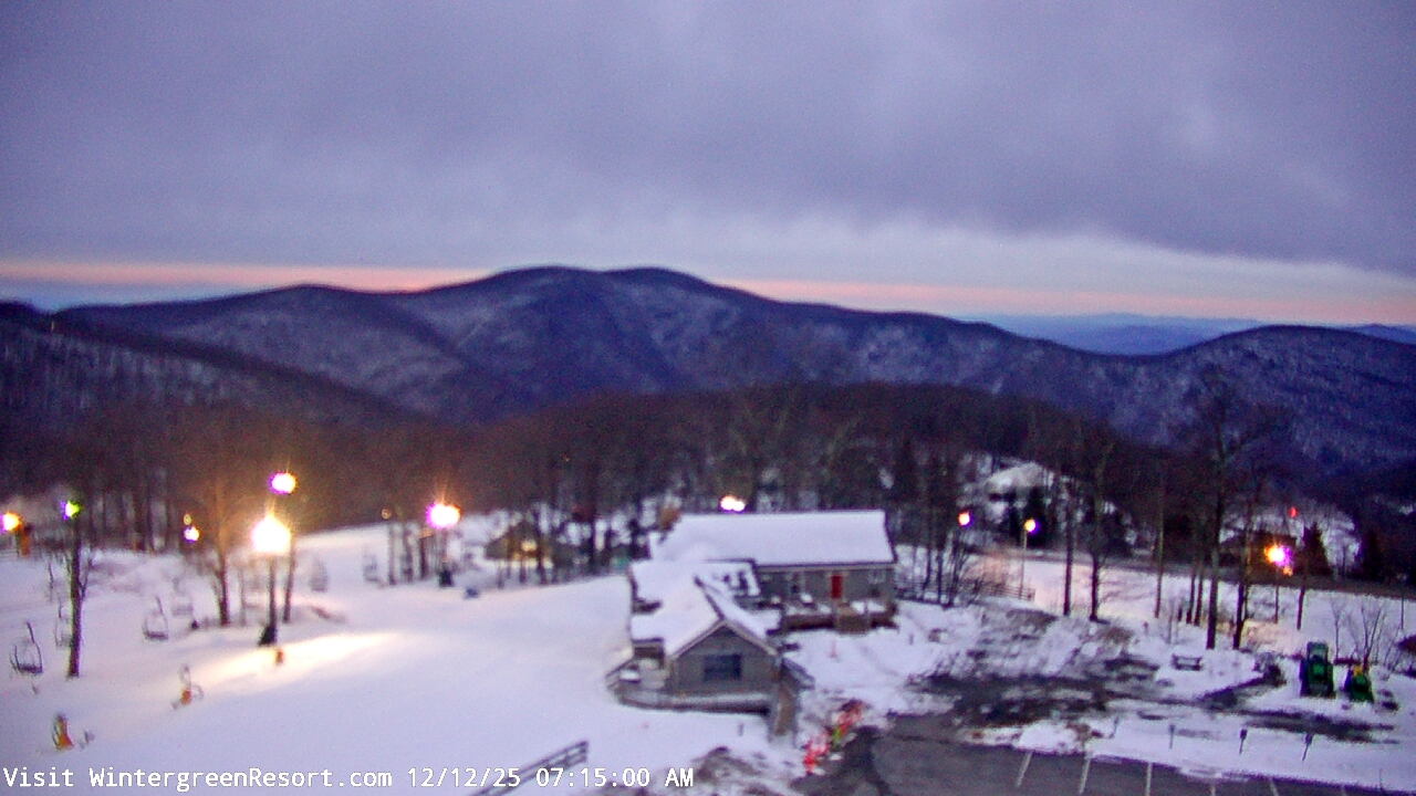 Thumbnail for current weather camera view from Wintergreen Mtn. at 3600 ft. elev. in Roseland, Virginia