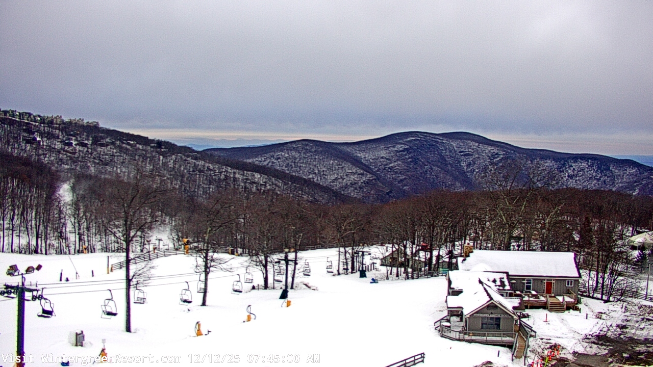 Thumbnail for current weather camera view from Wintergreen Mtn. at 3600 ft. elev. in Roseland, Virginia
