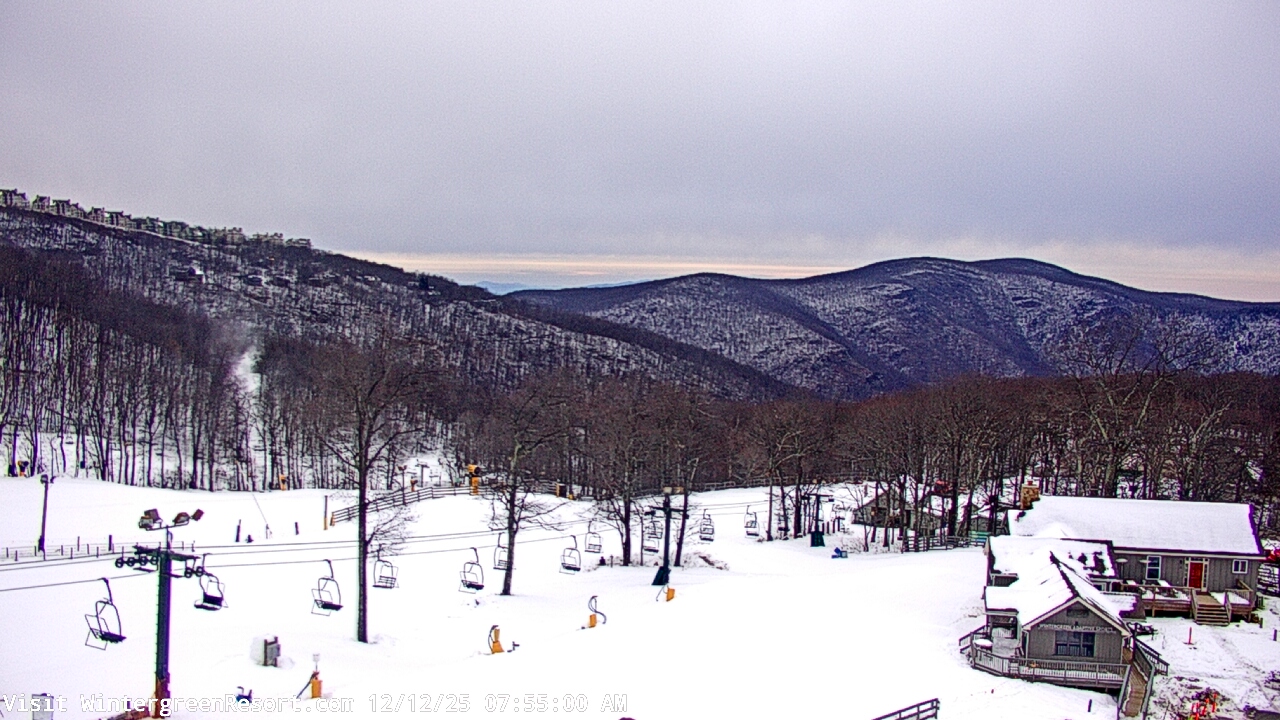Thumbnail for current weather camera view from Wintergreen Mtn. at 3600 ft. elev. in Roseland, Virginia