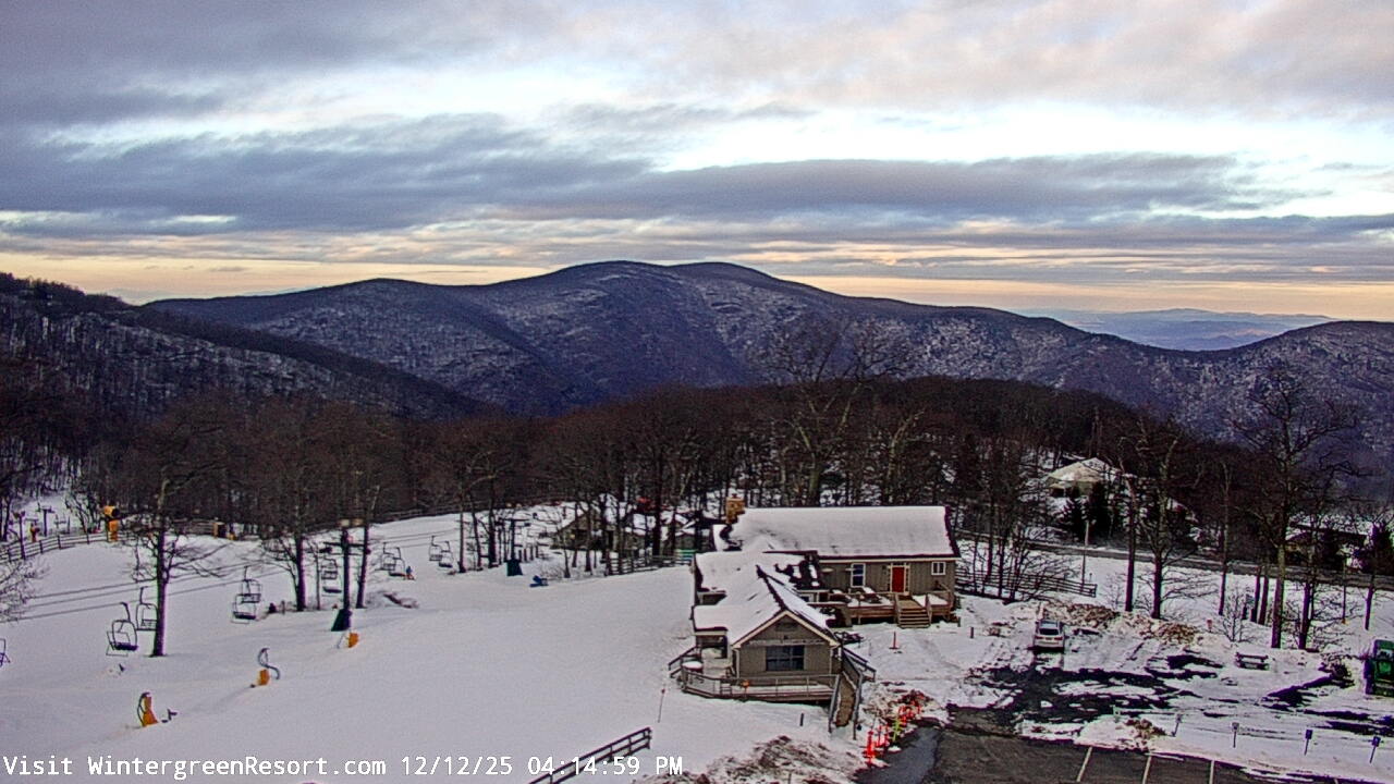 Thumbnail for current weather camera view from Wintergreen Mtn. at 3600 ft. elev. in Roseland, Virginia
