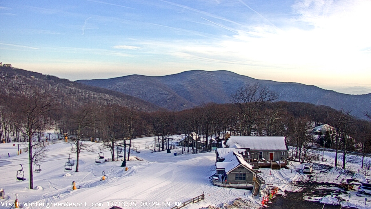 Thumbnail for current weather camera view from Wintergreen Mtn. at 3600 ft. elev. in Roseland, Virginia