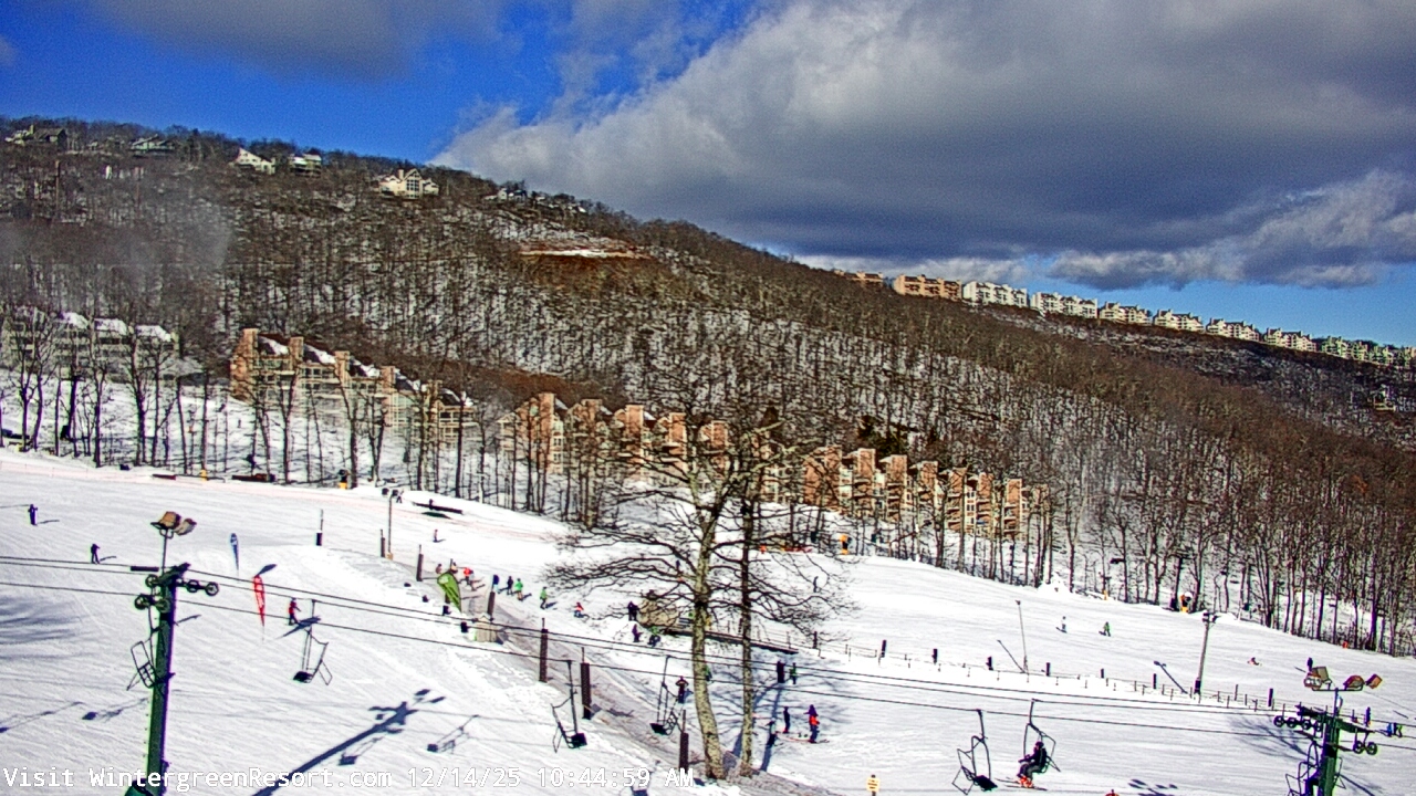 Thumbnail for current weather camera view from Wintergreen Mtn. at 3600 ft. elev. in Roseland, Virginia