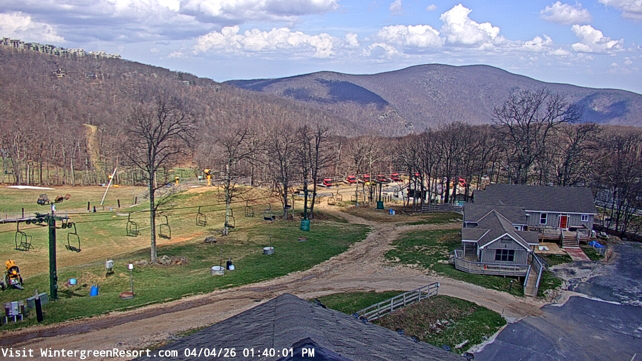 Thumbnail for current weather camera view from Wintergreen Mtn. at 3600 ft. elev. in Roseland, Virginia