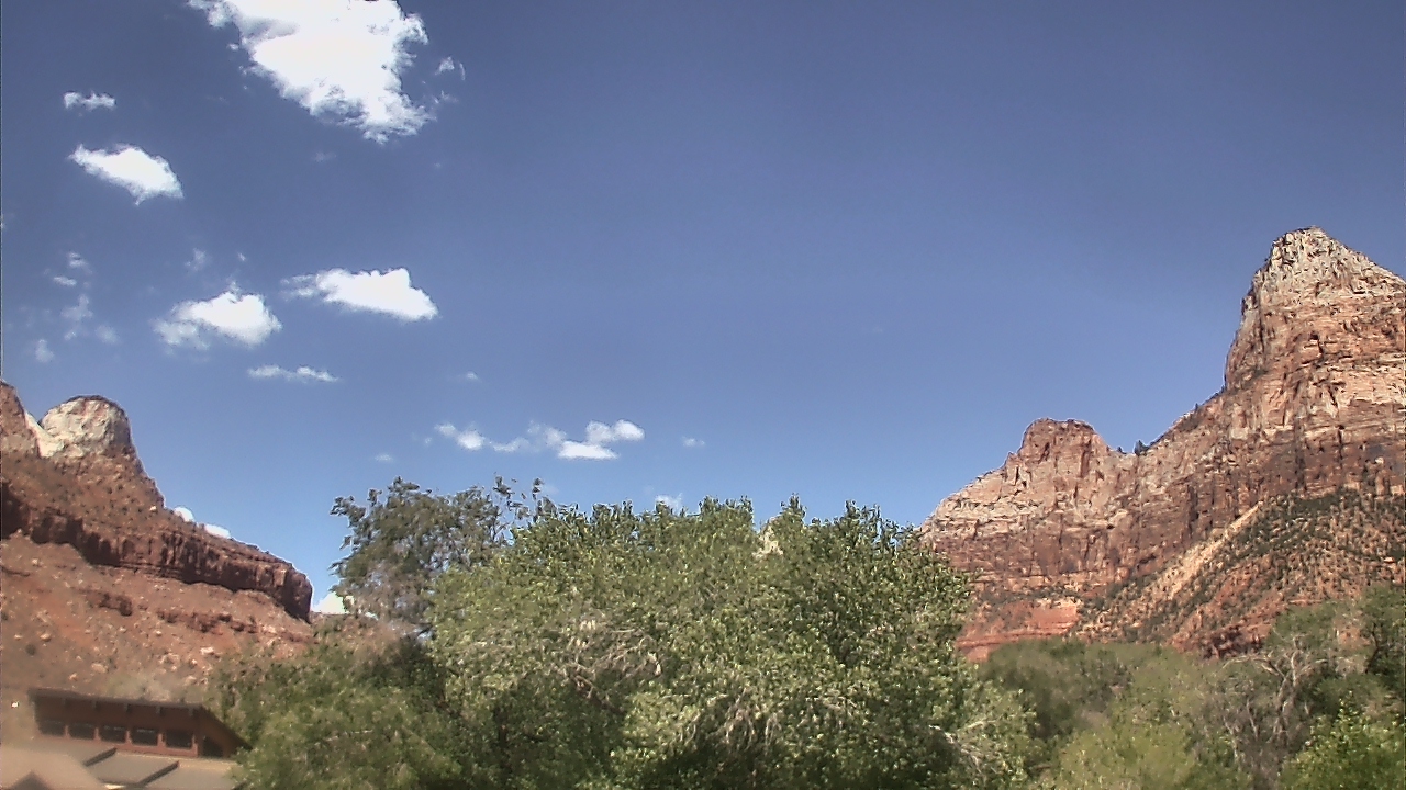 Thumbnail for current weather camera view from Zion Canyon Village in Springdale, Utah